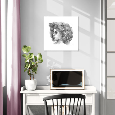 Soft Fluffy Afro Curl Canvas Print