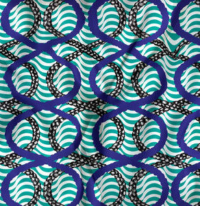 Braid interlacing pattern on fabric.