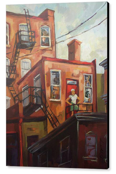 Cityscape Northwest, DC 1996 Canvas Print