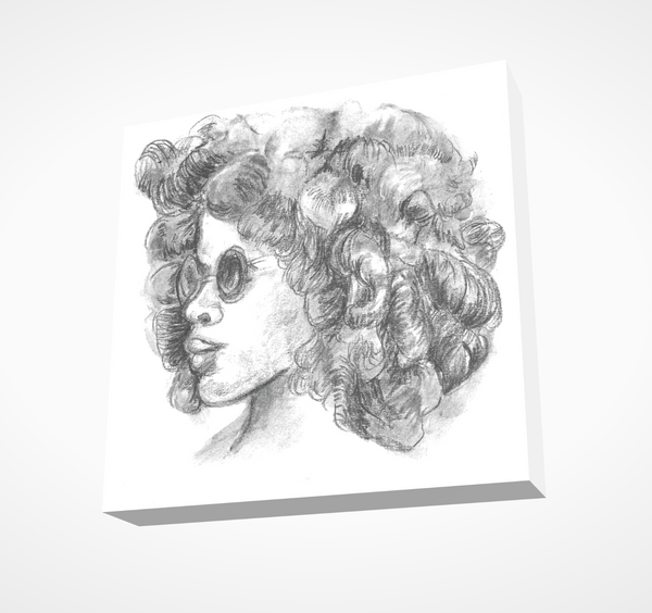 Soft Fluffy Afro Curl Canvas Print