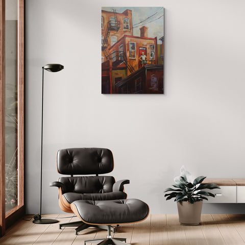 Cityscape Northwest, DC 1996 Canvas Print