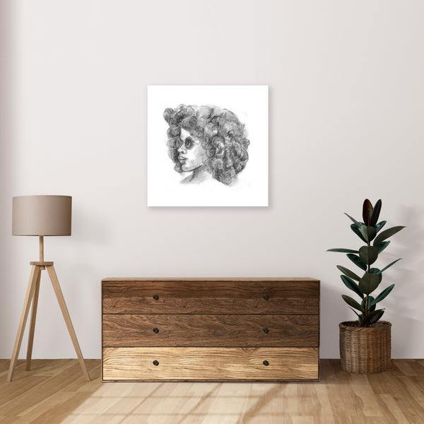 Soft Fluffy Afro Curl Canvas Print