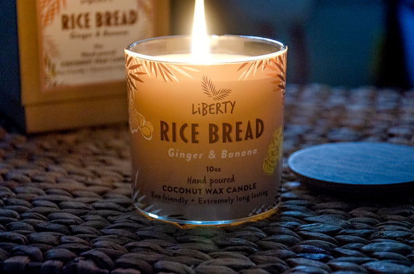 Rice Bread Scented Candle - (Ginger & Banana Scented)