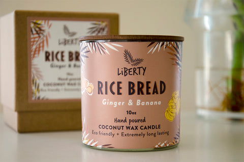 Rice Bread Scented Candle - (Ginger & Banana Scented)