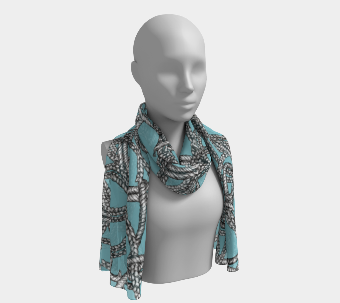 Intertwined - Teal - Long Scarf